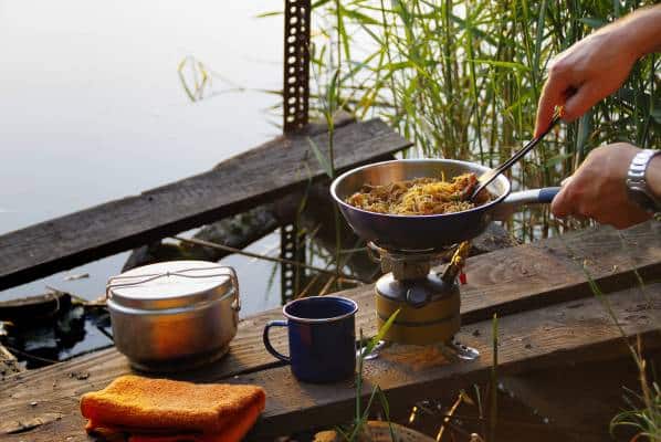 Camp Cooking by the lake