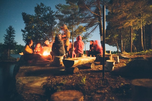 Weekend Campfire with the family using the Rtic and Yeti Coolers