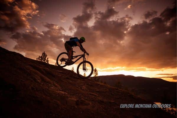 Mountain Biking At Sunset