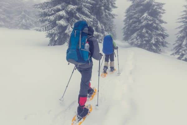 Winter hiking trails