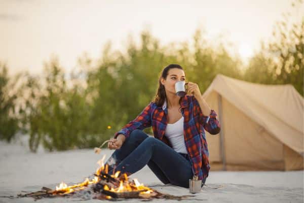 camping alone